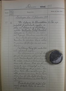 Handlare Petterssons ansökan om att sälja vin och öl i Fagersjö avstyrks - polisrapport 1913