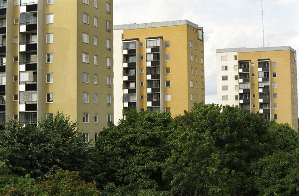 Punkthus på Ångermannagatan, Vällingby - Stockholmskällan