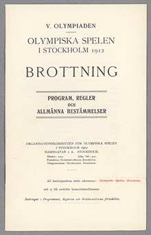 Brottningreglerna Olympiska Spelen 1912