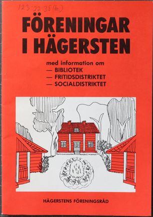 Tryckt katalog över föreningar i Hägersten