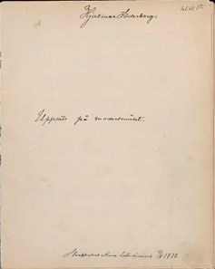 Handskriven uppsats av Hjalmar Söderberg