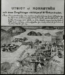 Norrström: Utsikt över Norrström på 1500-talet
