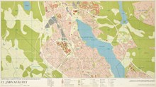 "Officiell karta över Stockholmstrakten" åren 1969-1972. Samlingspost med 25 kartblad