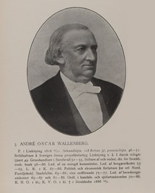 André Oscar Wallenberg. Ledamot av stadsfullmäktige 1863-1886 