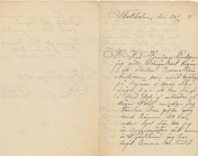 Man vill ha sin fästmö utskriven ur prostitutionspolisens rullor – brev 1885