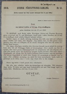 Lex Hinke - lagen som förbjöd information om preventivmedel 1910