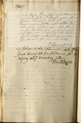 I protokollavskriften från barnhusets räkenskapsbok kan man läsa vilka kläder som Johan Winroth fick med sig från barnhuset när han lämnades till handelsman Warenberg 1764.