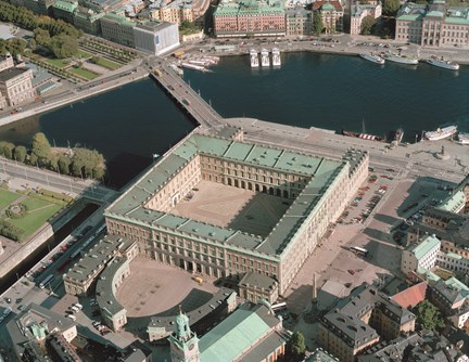 Flygfoto över Kungliga slottet