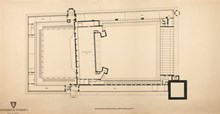 Ritning "Stockholms stadshus. Plan av vinden." (uppmätningsritning 1923)