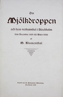 Föreningen Mjölkdroppen – kort historik 1906