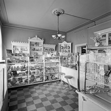 Linnégatan 67. Augusta Janssons karamellbutik
