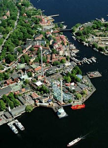Flygfoto över Gröna Lund