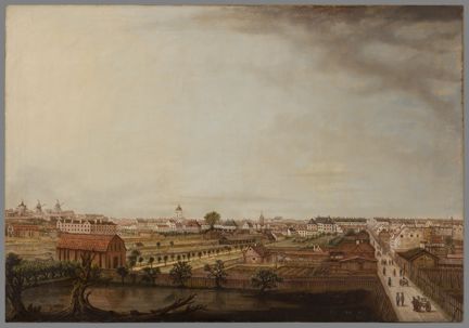Utsikt från Blekholmen mot Gamla Brogatan och trakten kring Observatoriet