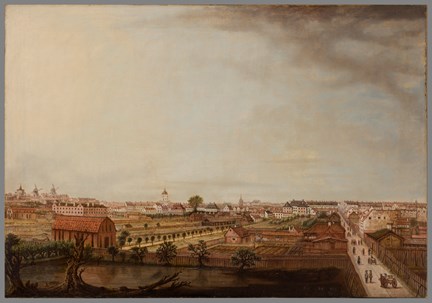 Utsikt mot Norrmalm och Observatoriet 1784.
