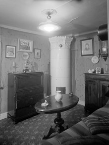 Interiör från typograf Bernard Svenssons hem, Kolmätargränd 1, 3 tr