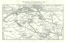 Karta över Brännkyrka 1914