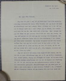 "Hur mår dom små söta tårna?" - brev från Tyra Degermark, 31, till Anton Nyström, 64, 14 maj 1906
