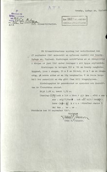 Undersökning av nyfunnen runhäll i Granby år 1941