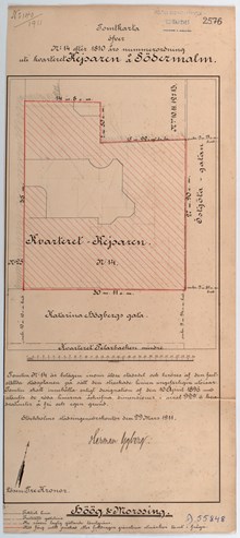 Underlag för bygglov år 1913, fastigheten Kejsaren 14