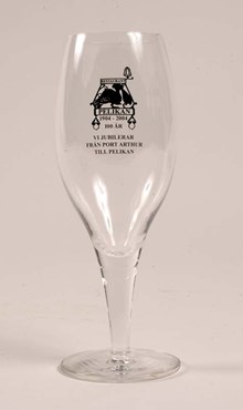 Ölglas från Restaurang Pelikans 100-årsjubileum.