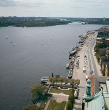 Utsikt från Stadshustornet mot Norr Mälarstrand och Riddarfjärden