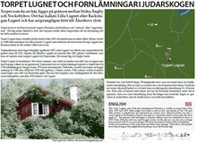 Torpet Lugnet och fornlämningar i Judarskogen