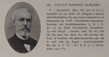 Oscar Mauritz Almgren. Ledamot av stadsfullmäktige 1879-1908 