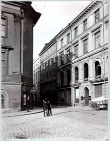 Fredsgatan 18 sett från Gustav Adolfs Torg