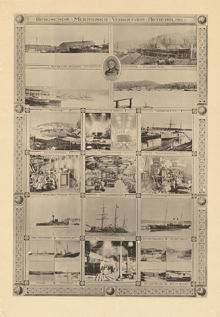 Fotocollage med bilder från Bergsunds Mekaniska Verkstad