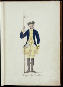 Uniform för underofficerare vid Kungliga Livgardet 1765