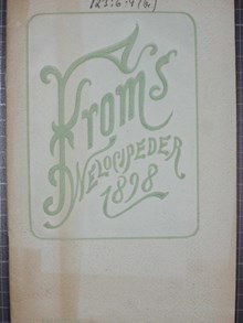 Froms Velocipeders Pris-Kurant 1898  