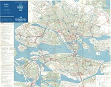 Stockholmskarta från 1956: kollektivtrafik i innerstaden