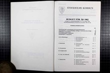 Socialdemokraternas budget för Stockholm 1982