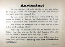 Anvisning! Stockholms barn- och ungdomsbibliotek 1911