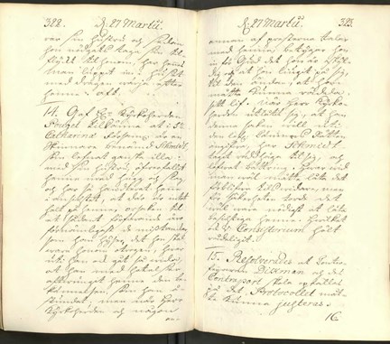 Protokoll från Domkapitlets möte 27 mars 1734