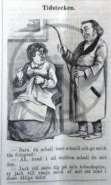 Antisemitisk karikatyr i Söndags-Nisse – Illustreradt Veckoblad för Skämt, Humor och Satir, nr 50, den 15 december 1878