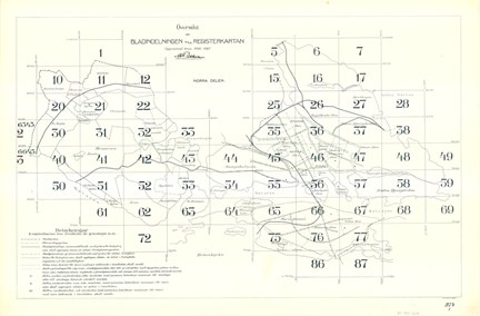 Registerkartan 1918-1921, bladindelning och förklaring