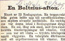 En Boltzius-afton - artikel om healing 1899 
