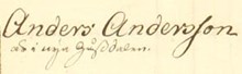 Barnhuspojken Anders Gideon, född omkring 1747