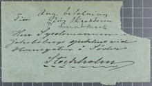 Broderns brev angående betalningen för Pontus Lundmarks vård på Jakobsbergs dårsjuktuga 1888