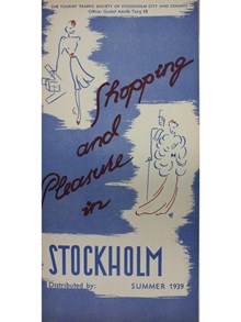 ”Shopping and Pleasure in Stockholm” – broschyr Stockholms Turisttrafikförbund 1939 