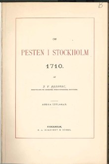 Om pesten i Stockholm 1710 / af J. V. Broberg.