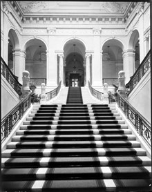 Riksdagshusets stora trapphall.
