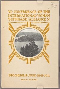 VI Conference of the International Woman Suffrage Alliance [Program]