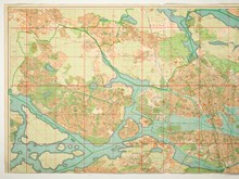 1944 års karta "Stockholms stad med förstäder", utsnitt a