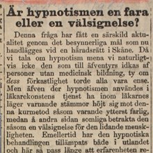 Är hypnotismen en fara eller välsignelse? Debattartikel 1889