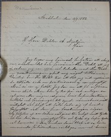 17-årige Carl Wallenström skriver till Doktor Nyström om positivismen - brev 1882