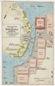 Hydrografisk karta över Riddarholmsgraven år 1773