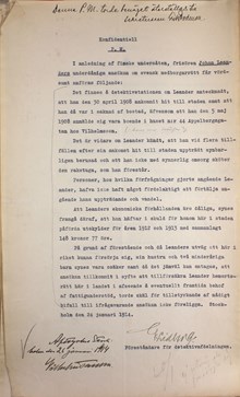 Ansökan om svenskt medborgarskap - polisens utlåtande 1914