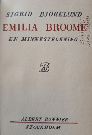 Omslagsbild Emilia Broomé